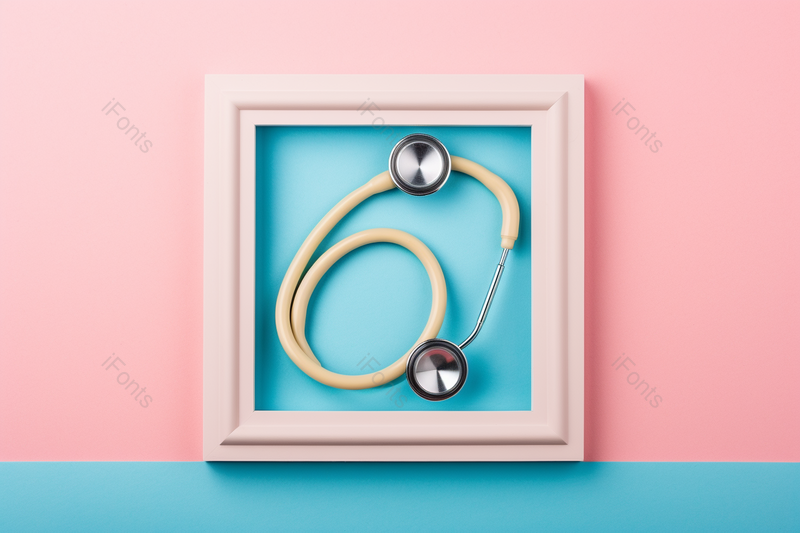 相框中听诊器医疗设备高清摄影,高清,摄影图,摄影图片,图片大全,摄影图免费下载